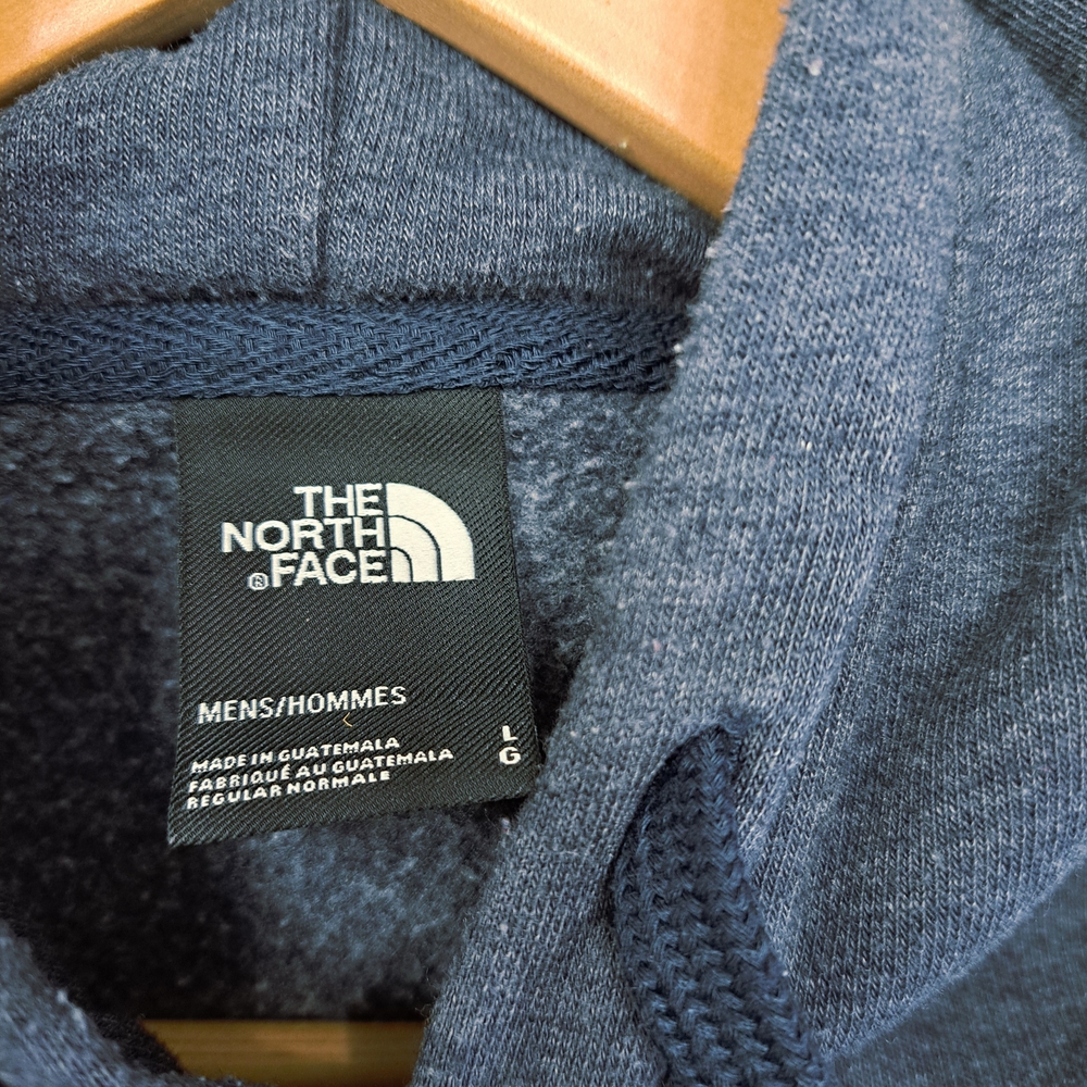 The North Face Men's Heathered Navy Blue Hoodie Size L